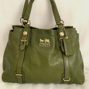 COACH Mia Leather Carry-all - Olive Green